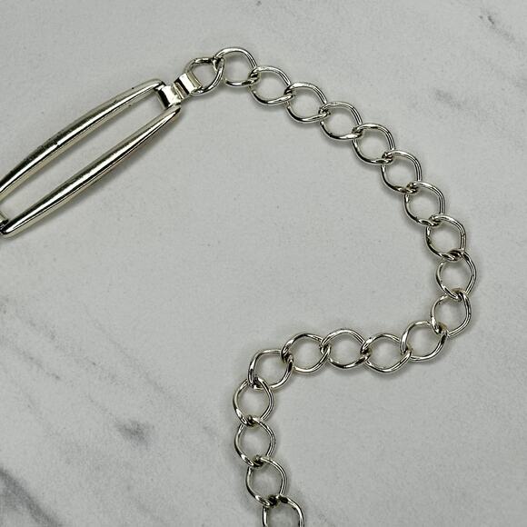 Skinny Silver Gold Chain Link Belt Large XL Two Tone ✨ - Picture 10 of 11